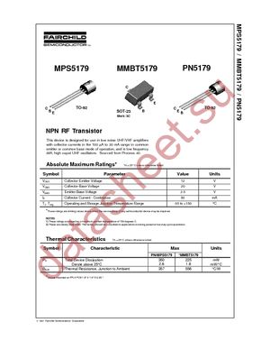 MPS5179_D26Z datasheet  